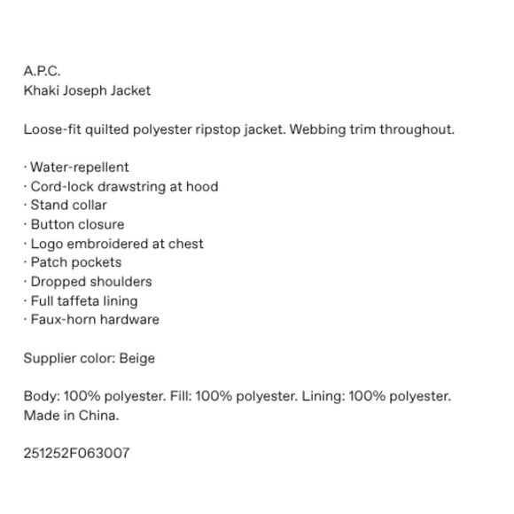 A.P.C. Joseph jacket XS oversized - Picture 3 of 12